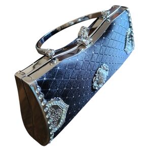 Elegant Black and Silver Women's Clutch